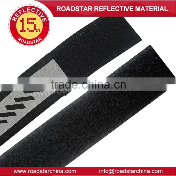 Durable Black and Silver Reflective Hook and Loop Wrist Band photo-6
