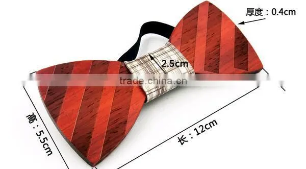 2016 Hot Fashion Men Bamboo Bow Tie Accessory Wedding Event Hardwood Wood Bow Tie For Men Butterfly Neck Ties Factory photo-3