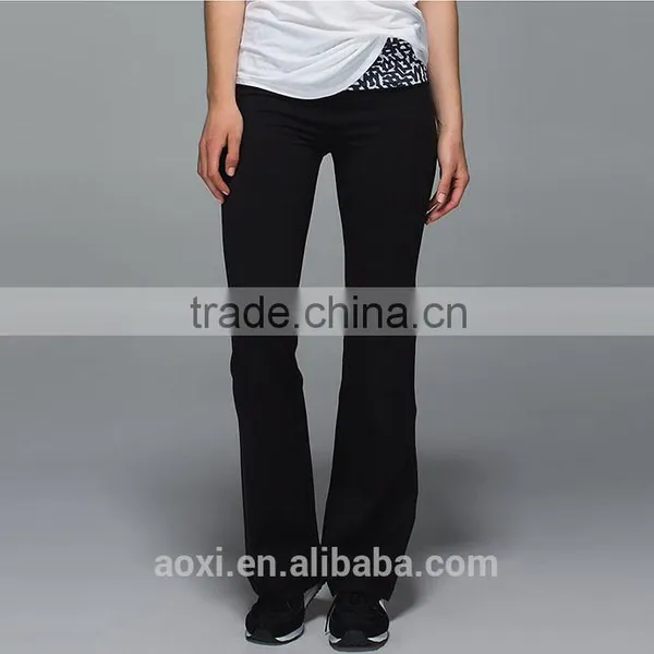 OEM Service Custom Design Print Waist Loose Fit Adult Long Yoga Pants for Women photo-3