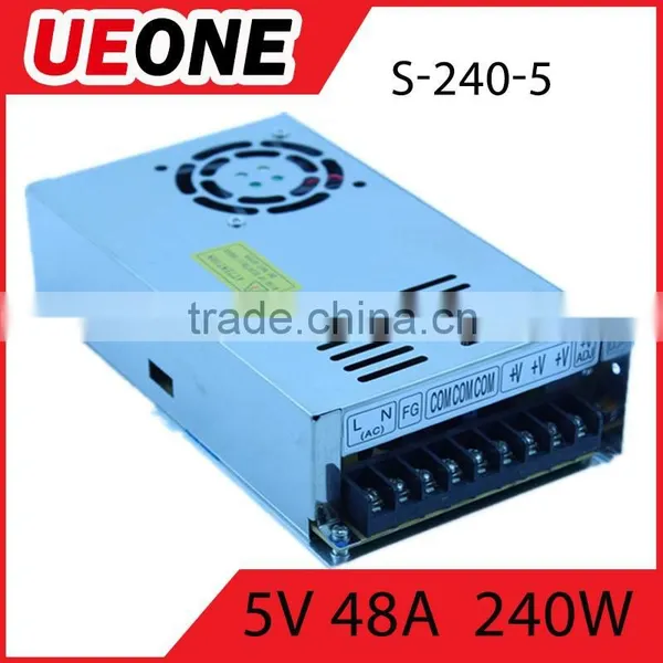 Ueone 5v 240w Led Swith Power Supply 48a 5v S-240-5 Switching Power Supply