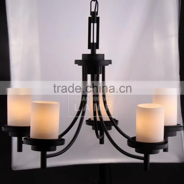 Villa Modern Pendant Light Hanging Edison Bulb Designer Amber Glass Indoor Lamp