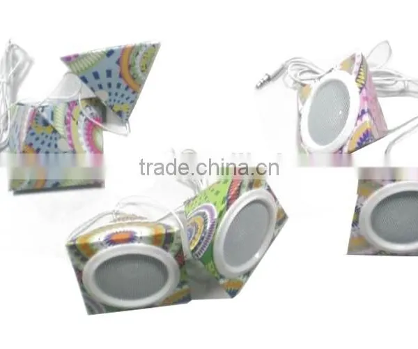 Supplier 3.5mm Connector 8*8*8 Papaer Speaker Mini photo-2