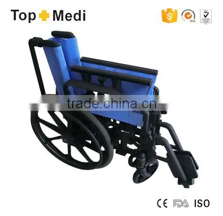 Rehabilitation Therapy Supplier Topmedi Cheap Manual Plastic Wheelchair photo-5