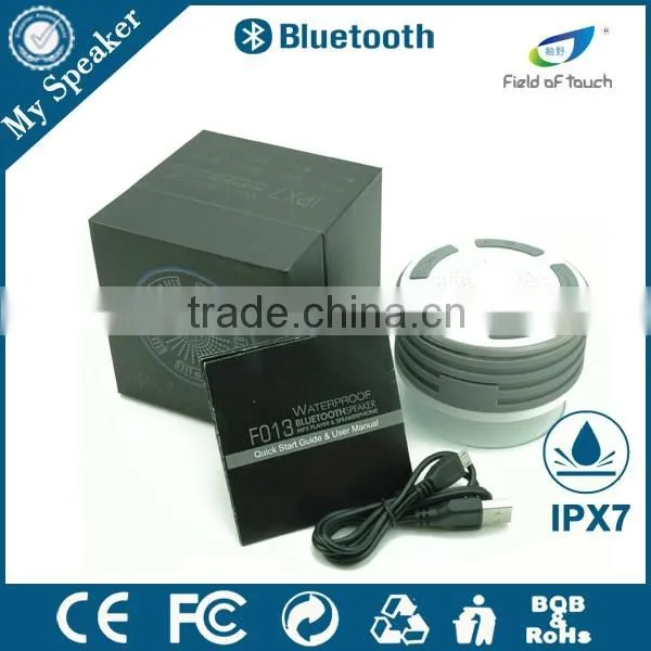 My Speaker F013 White With Grey Shower Radio,waterproof Floating Speaker,LED Bluetooth Speaker photo-6