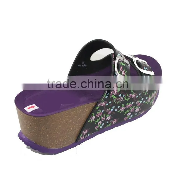 Sexy Women Wedge Heel Slippers Cheap Slippers With Buckle photo-3