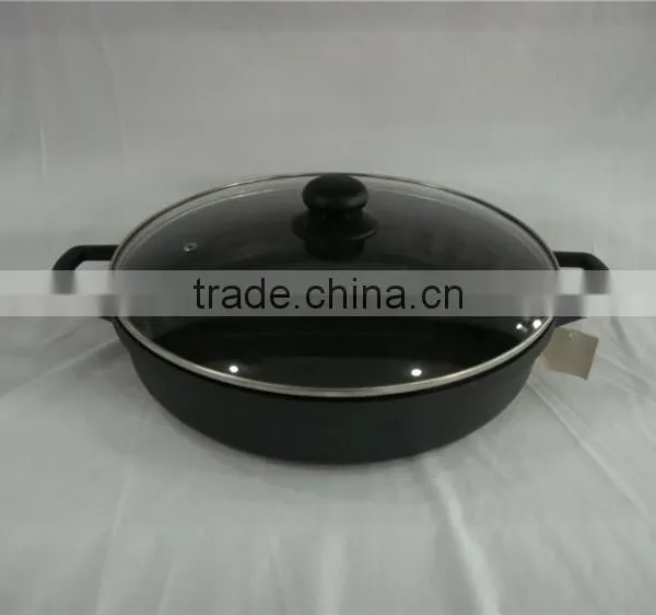 Round Shallow Cassrole With Glass Lid photo-2