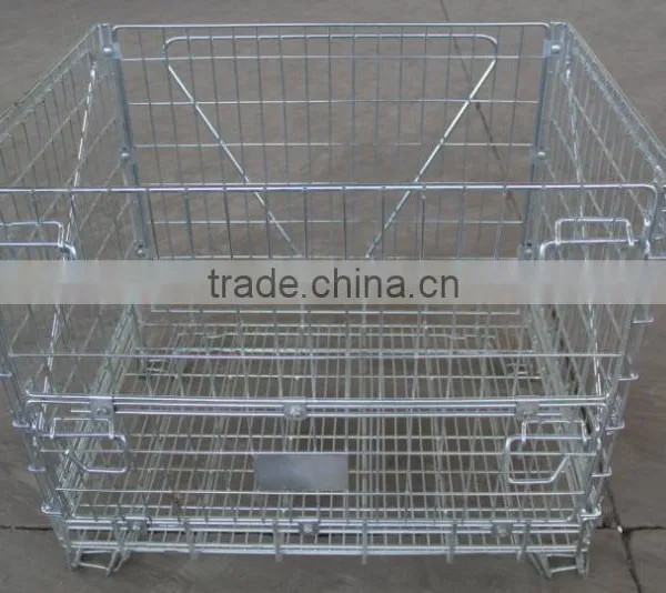 Best-selling metal wire Mesh container with 4 legs metal storage cage