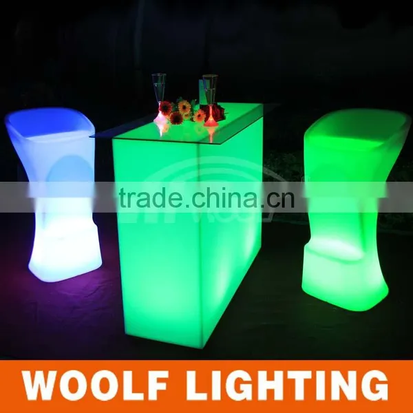 2015 Hot Led Furniture 16 Colors RGB Changing Led Ktv Bar Stool for Sale photo-3