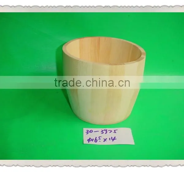 Decorative Wooden Storage Barrel With Handle photo-2