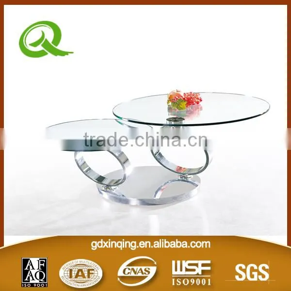 C146 High Glossy Round Stainless Steel Coffee Table photo-3