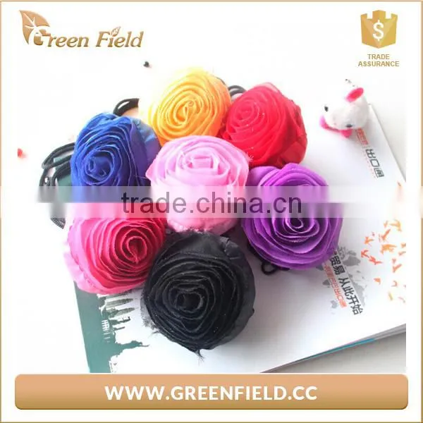 Folding Dacron Polyester Tote Bag for Shopping With Infront Rose Pocket/briefcase Tote Bag photo-2