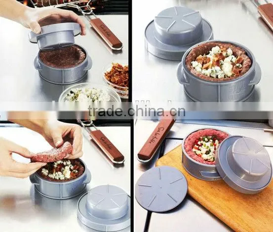 FDA & LFGB Approved Hamburger Press,Plastic Hamburger Press BPA Free,Manual Hamburg Patty Maker photo-5