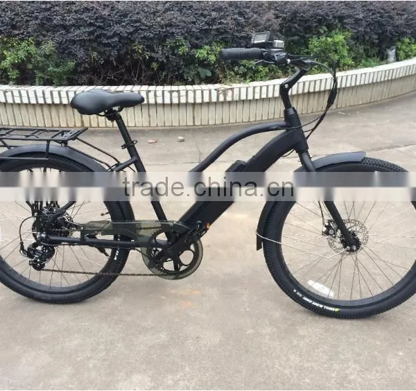 26 Inch Brushless Hub Electric Bicycle Lithium Battery Powered Electric Beach Cruiser Bike for Lady photo-3