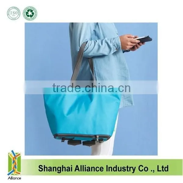 Foldable Collapsible Rolling Wheeled Shopping Market Trolley Cart photo-5