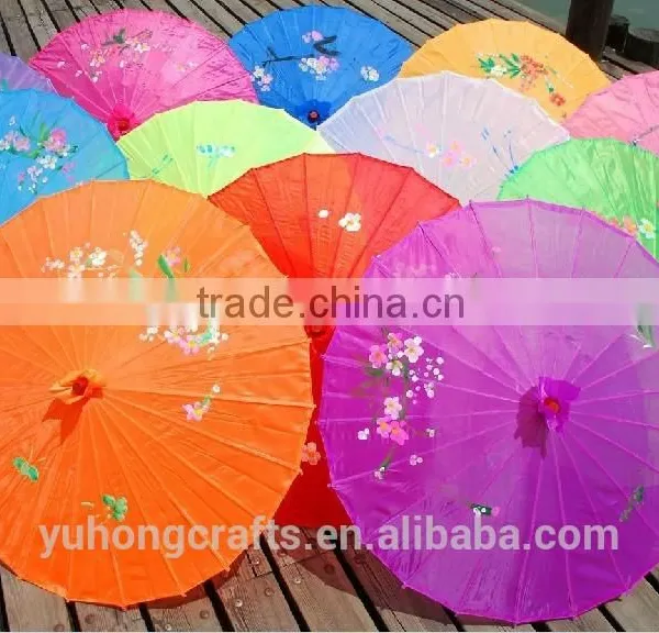 Chinese Style Silk Parasol With Flower Painting photo-6