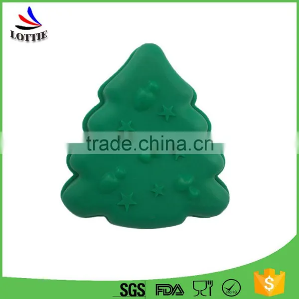 Novelty Green Christmas Tree Shape Eco-Friendly Cake Decorating Tools Silicone Baking Molds photo-2