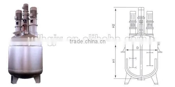 Stainless Steel Jacketed Mixing Tank/stirred Tank Reactor photo-4