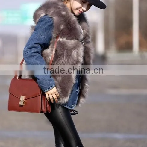 Winter Warm New Design Faux Fox Fur Waist Coat photo-6