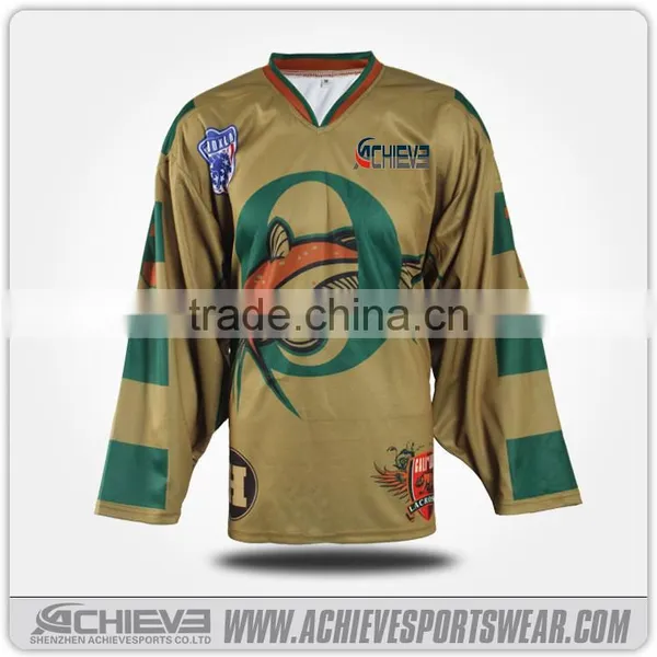 USA League Sublimate Ice Hockey Jersey Hockey Shirts Customized Team Ice Hockey Tops Wholesale photo-5