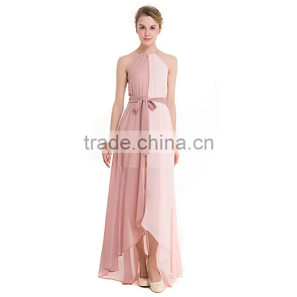 Maxnegio Sexy Fashion Summer Maxi Patchwork Halter Dress With Belt and Tassel Eveing Dress photo-3