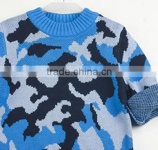 New Arrival Hand-made Sweater Design For Kid Wear Spring Children Clothes Camouflage photo-2
