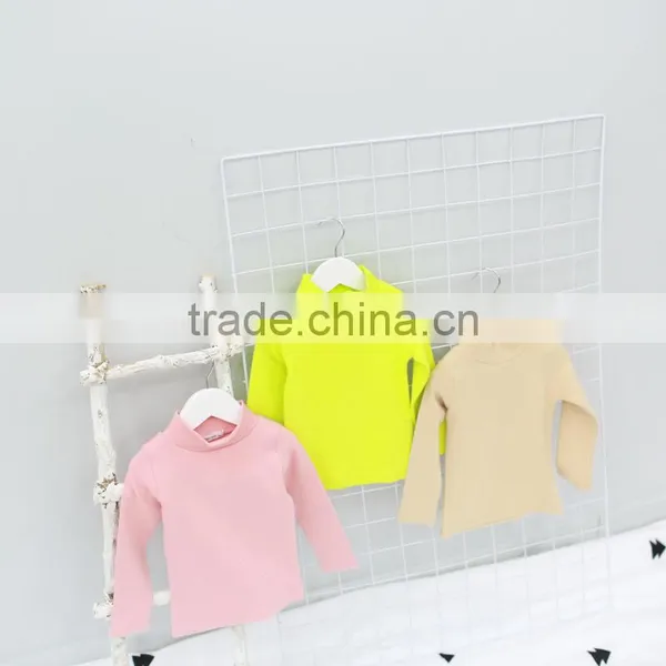Pure Cotton Long Sleeve Candy Color Undershirt Kids Plain Dyed T-shirt for Boys and Girls photo-3