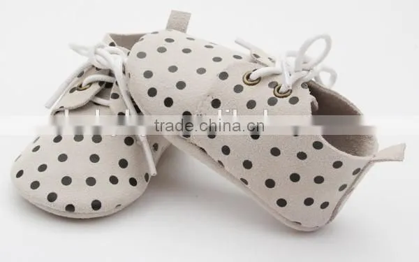 Dark Spot Cheap Leather Shoes Leather Flat Infant Shoes photo-4