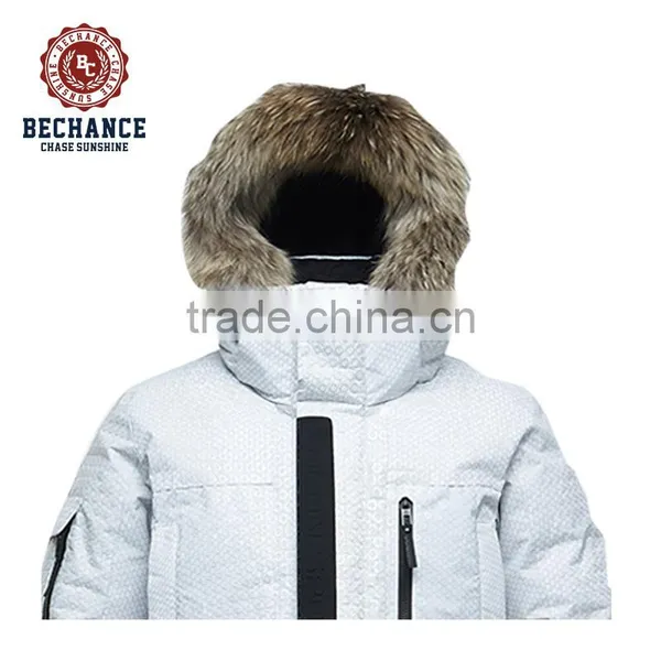 Mens Outdoor Down Jacket With Fur From Garment Factory photo-2