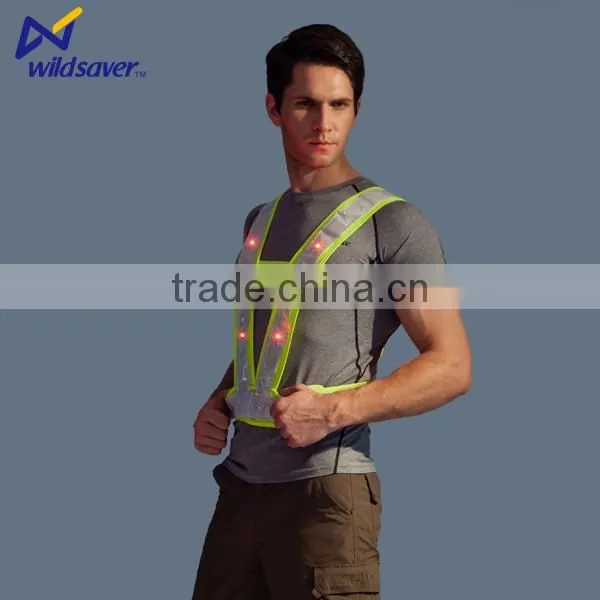 Wholesale Safety Simple Style Red Mesh Reflective Tool Led Safety Vest photo-4