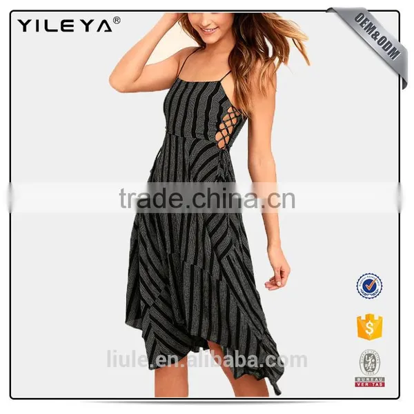 2017 New Design Women Summer Dress Sexy Sleeveless Slit Midi Dress photo-3