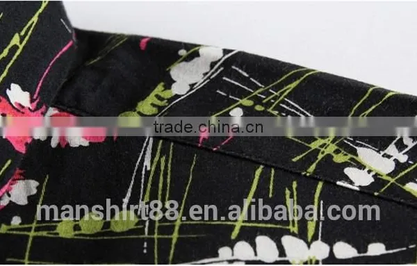 Men's Latest Fashion Long Sleeve Print Tuxedo Shirt photo-3