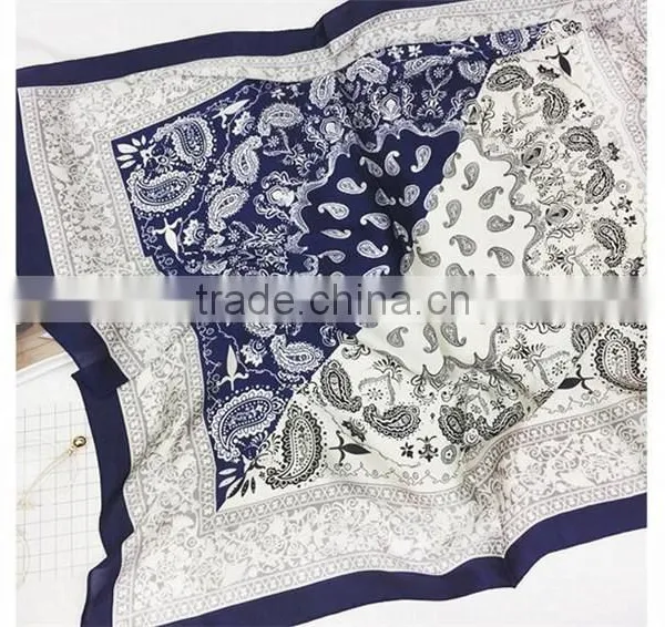 Custom Design High Quality Printing Fashion Silk Scarf photo-3