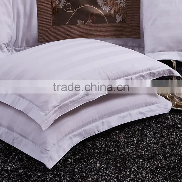 100% Cotton Duvet Cover Sets 3cm Strips Jacquard Design White Color Bed Sheets Sets photo-6