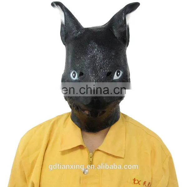 Fashion Funny Natural Klipdas Rabbit Party Colorful Latex Rubber Full Head Masks