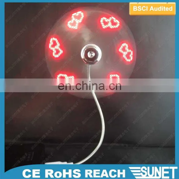 New Promotion Gift Novelty Items Usb Mini Cooling LED Message Fans photo-2