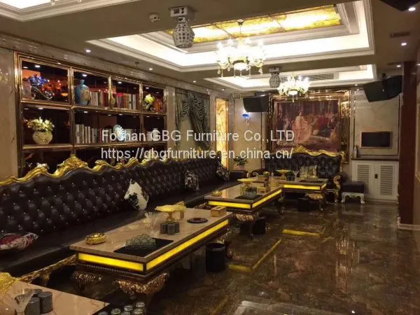 Customized European Design KTV Club Sofa and Table