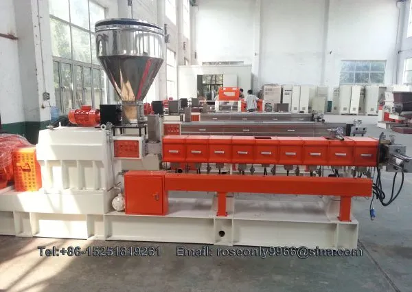 PP PE Caco3 Compounding Extruder Pelletizing Line