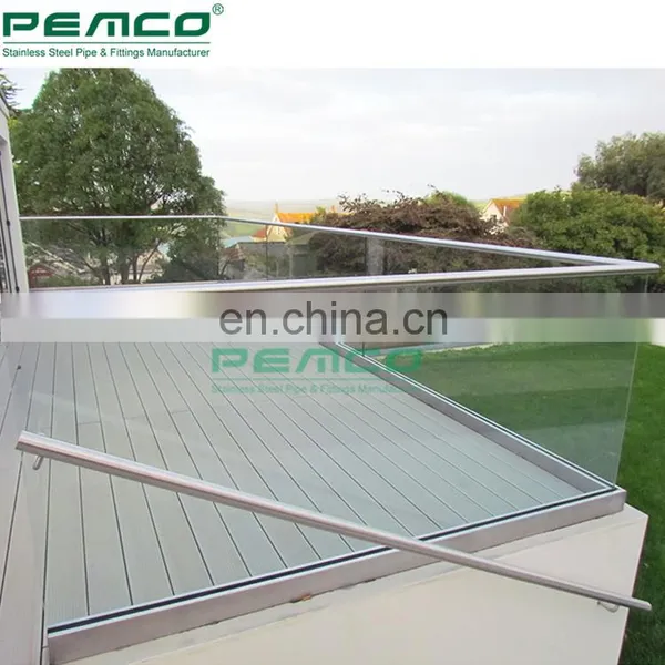 2020 Aluminum Base Shoe Glass Railing Design Balcony Frameless U Channel Glass Balustrade photo-2