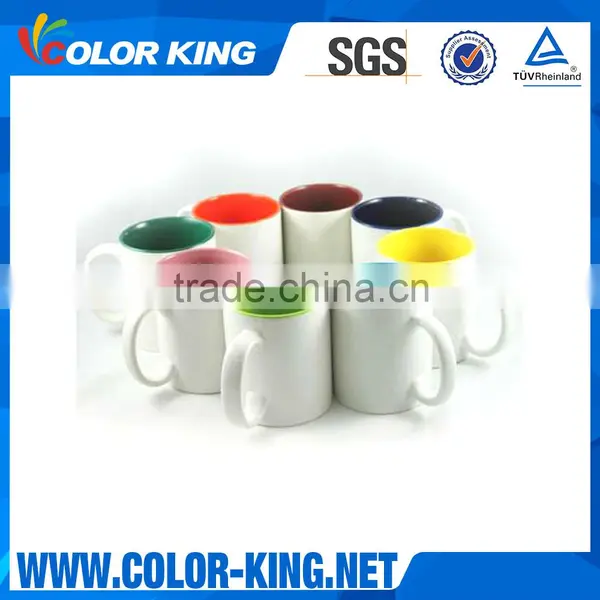 Top Sale 11OZ Cheap Inner Colorful Blank White Ceramic Sublimation Mug photo-3