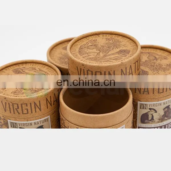Wholesale Custom Kraft Paper Tube Tea Canisters Herb Nature Packaging photo-5