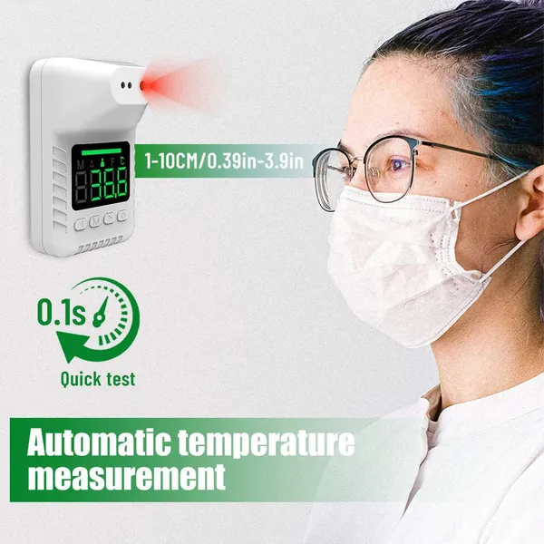 2022 Wholesale Industrial Wall Mounted no Touch Automatic Digital Temperature Measuring Body Forehead Thermometer photo-5