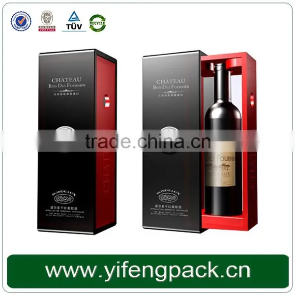 Decorative Paper Wine Champagne Glass Bottle Glass Cardboard Gift Box Wholesale photo-3