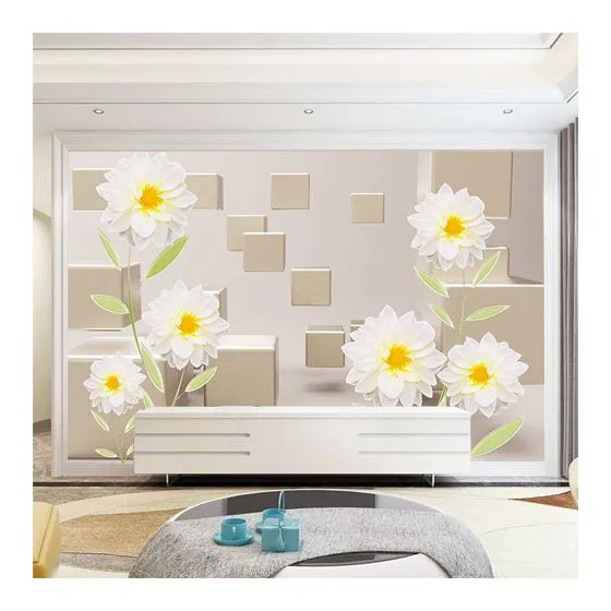 3D 5D 8D Colorful Designs Wall Murals Home Decor Nature Flower Murals Paper Dropshipping photo-2