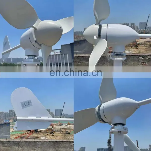 Hot Sale 100W 200W 300W 400W 500W 12V/24V/48V Horizontal Axis Wind Generator Small Wind Generator Price photo-3