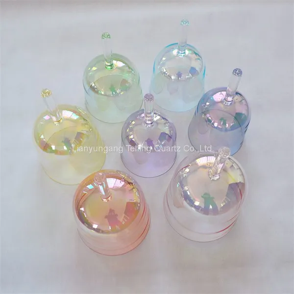 Alchemy Cosmic Light Clear Singing Bowl With Handle Aurora Quartz Chakra Healing Crucible photo-4
