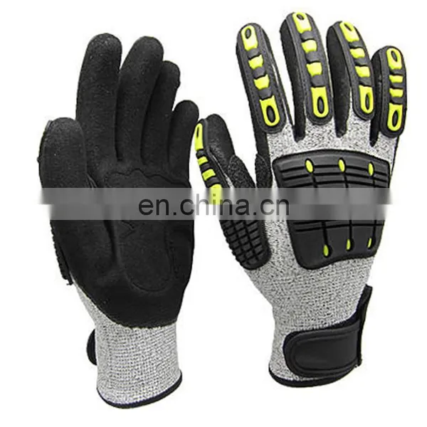 TPR Construction Industrial Cut Resistant Protective Impact Hand Safety Mechanic Working Gloves photo-2