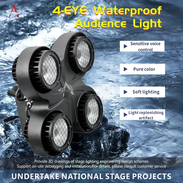BD04F Binder 4*100W IP65 Waterproof Par Light LED Beads RGBW Full-colored Optional Audience Light photo-4