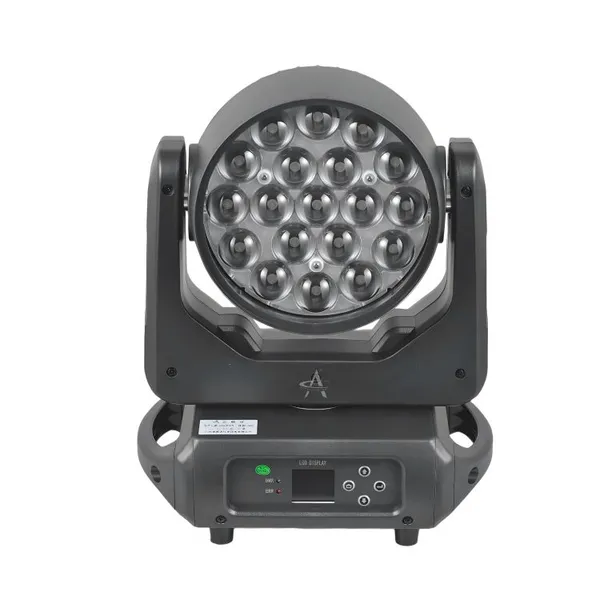RS19 19x15W Eye B-eye Zoom Wash Beam Focusing DMX Pixel Control 4in1 RGBW LED Zoom Moving Head Wash Lights