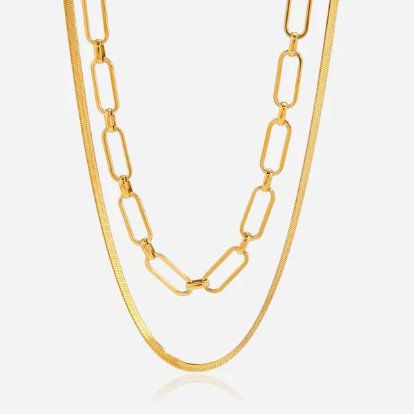 Wholesale Custom Brass Alloy 3D Key Pendant Necklace in Gold Stainless Steel