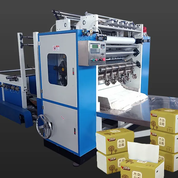 Máquina para fabricar pañuelos faciales suaves semiautomática de 2 filas, precio de fábrica